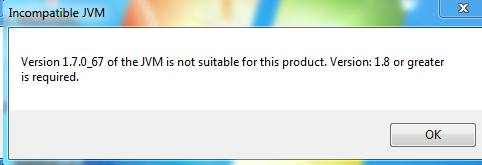 eclipse jvm is not suitable for this product mac