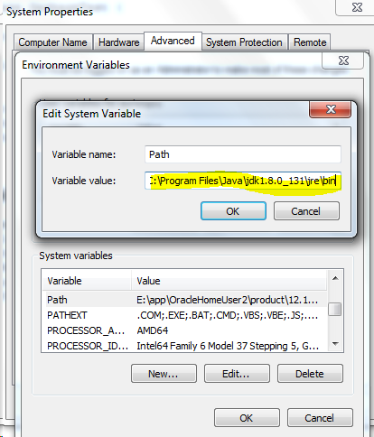 System Environment PATH Variable Setup for JAVA