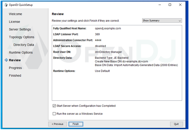 OpenDJ Installation Review