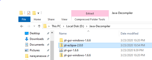 JD-Eclipse Folder Structure