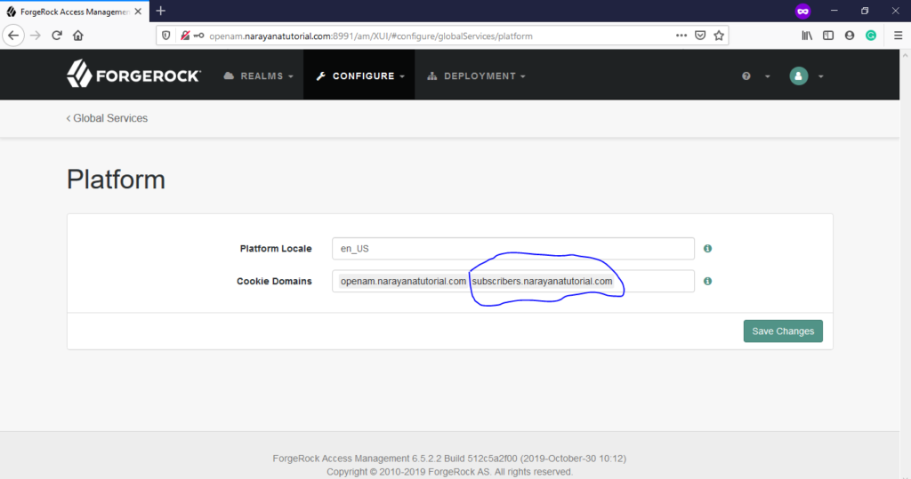 OpenAM Subscriber Realm DNS Configuration 3