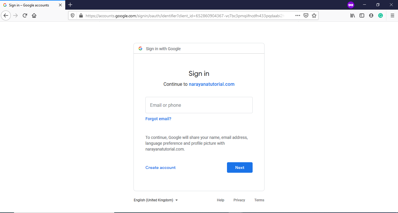 OpenIDM Google OAuth Login