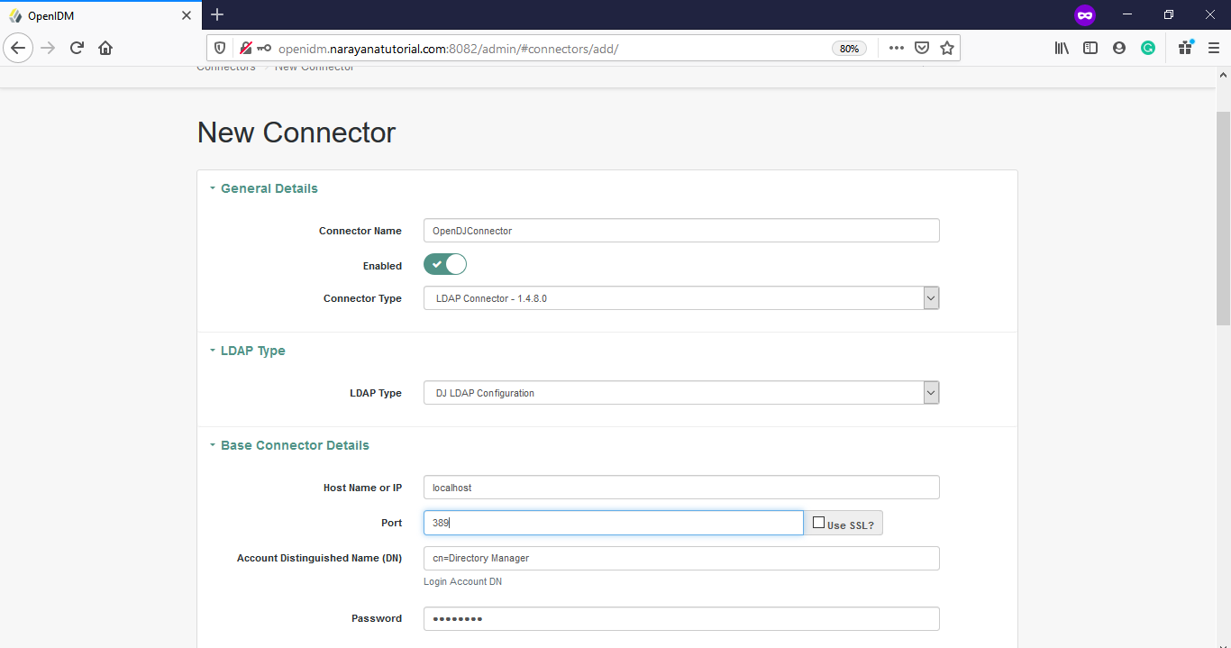 OpenIDM New Connector OpenDJ Configuration 1