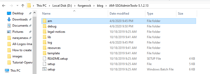 OpenAM ssoadm Installation am folder generated
