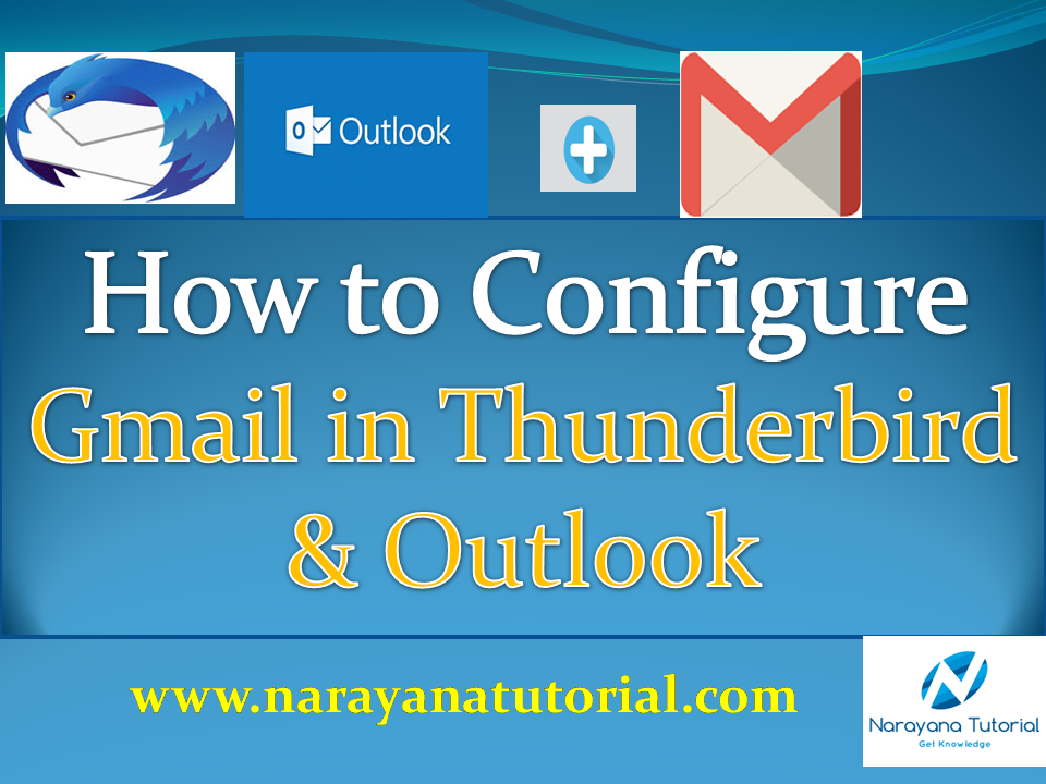 How to configure Gmail in Thunderbird and Outllok